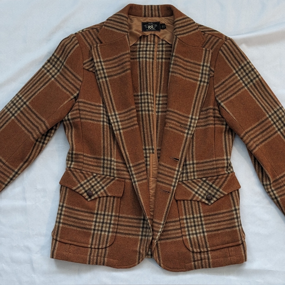 Ralph Lauren Unconstructed Plaid Twill Sport Coat